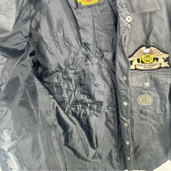 Harley Davidson Men’s Leather Ride with the wind Jacket Size M - Picture 6 of 12